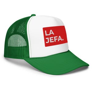 LA JEFA Retro Trucker Hat: Mexican Chingona Boss Gift