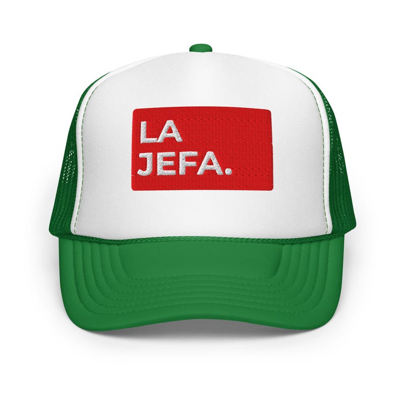 LA JEFA Retro Trucker Hat: Mexican Chingona Boss Gift