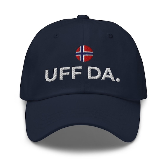 UFF DA Baseball HAT: Minnesota Gift with Norway Flag