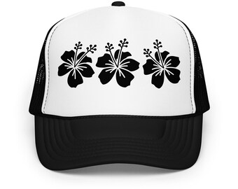 HAWAII TRUCKER Hat: Hibiscus Beach Vacation Mom Gift