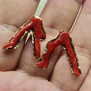 Coral Branch Earrings, Coral Earrings, Handmade Jewelry, Elegant Gift for Her, New Arrivals, Diy Gift Ideas, Handcrafted Jewels
