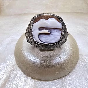 Bague Ancienne En Argent Massif - Pierre Turquoise Et Zircon Blanc - Taille 49/50 - Occasion