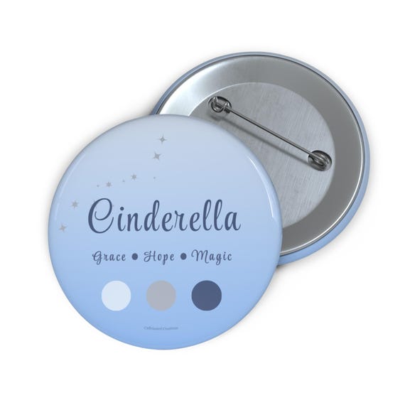 Cinderella Button – Grace Hope Magic Fairytale Accessory (2.25 Inch Pin)