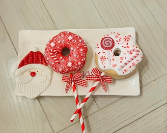 Weihnachtskuchen-Deko: Etagère-Weihnachtsdekoration