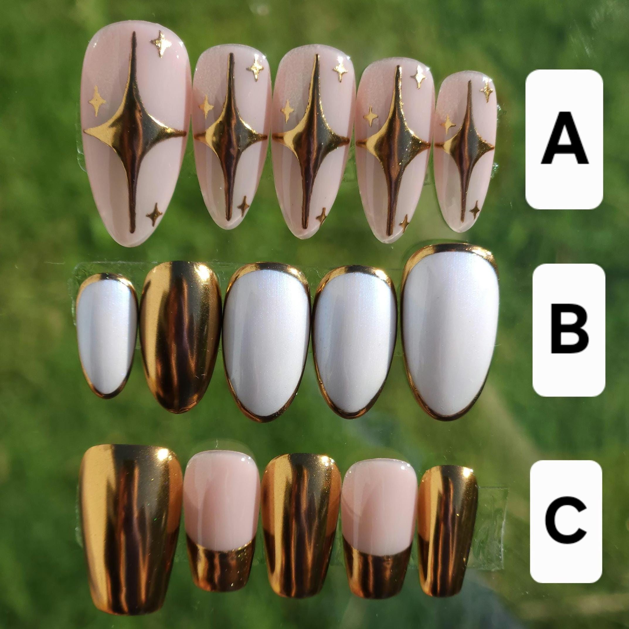 Kpop Demon Hunters 'golden' Huntrix Press on Nails - Etsy Canada