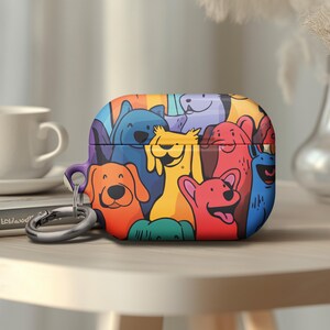 James Gilleard Cartoon Dog Airpods Case, Keychain Protective Cover for AirPods Pro 1/2 Airpods Gen 1/2, Durable Scratches Free Material