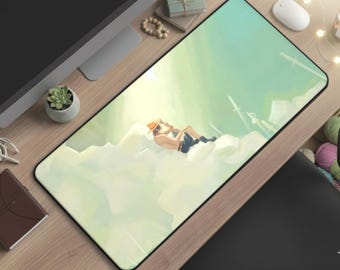 Anime Desk Mat Aesthetic Mouse Pad Portgas D Ace Gaming Desk Decor Large Keyboard Mat Otaku Gift Idea Minimalist Gamer Room Accessory D132