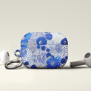 Blue Flowers AirPod Pro 2 Case, Airpod 3rd Generation, Airpods Cover, Airpod Case Keychain, Airpods Case Cover, Airpod case 2nd/3rd