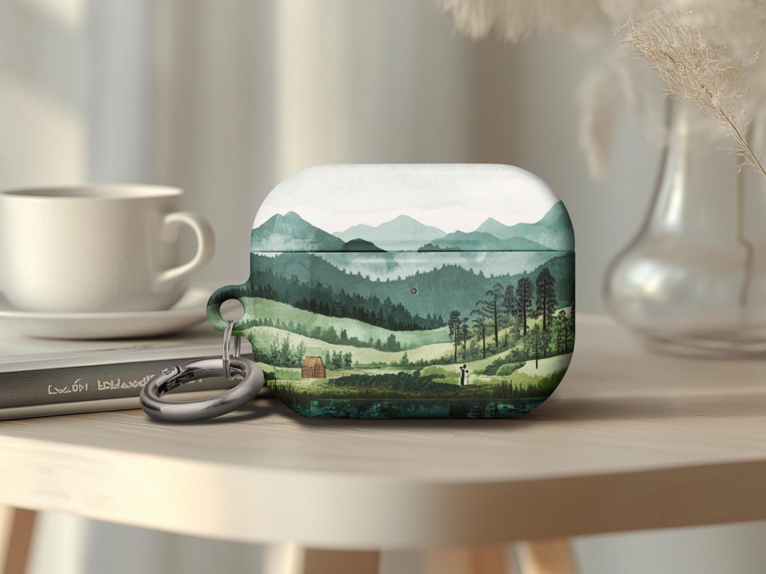 Realistic Terrace Landscape AirPod Case Keychain Protective Cover for ...