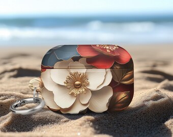 AirPods Gen 4 Tough Airpods Pro 2 Case White Floral 3D Effect Airpods Pro 1 Case Vibrant Durable Case Gift Birthday Idea Airpod Gen 3 Case