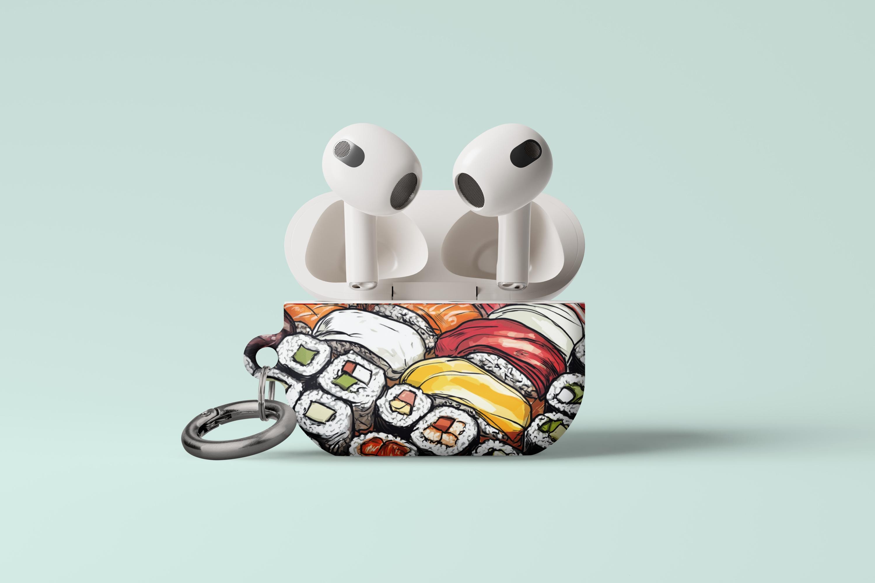 Japanese Airpods Gen 4 Case Cartoon Paint Sushi Art Airpods Pro 2