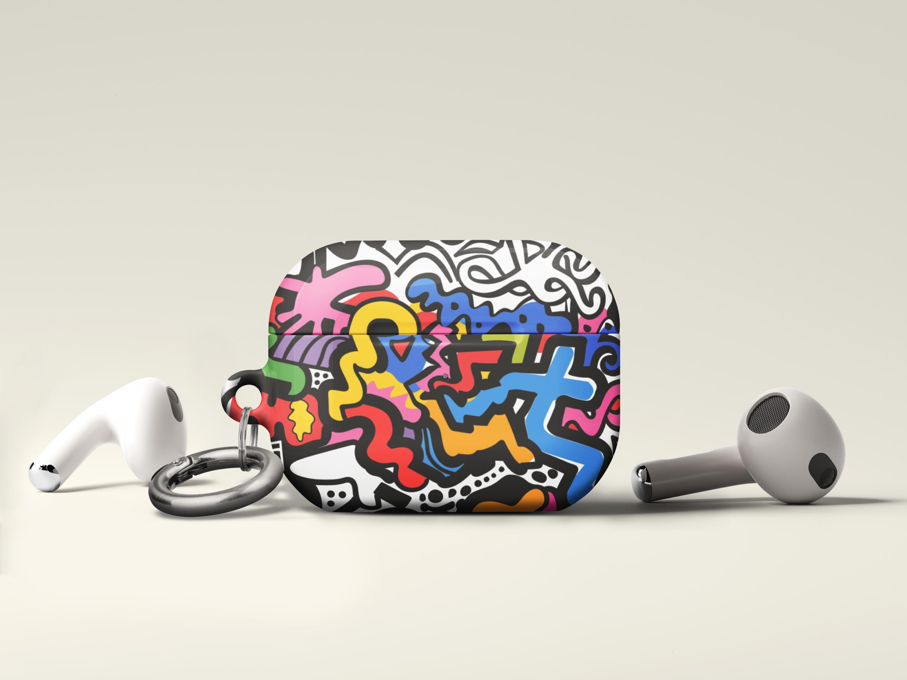 Keith Haring Inspiration Graffiti Airpods Gen 4 Case Cover Airpods