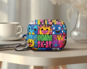 Pins Stickers Funny cute comic Characters AirPods 4 Case with Keychain, Perfect lover Gift Designer Airpod Pro 2 Cover Keychain Cute Durable