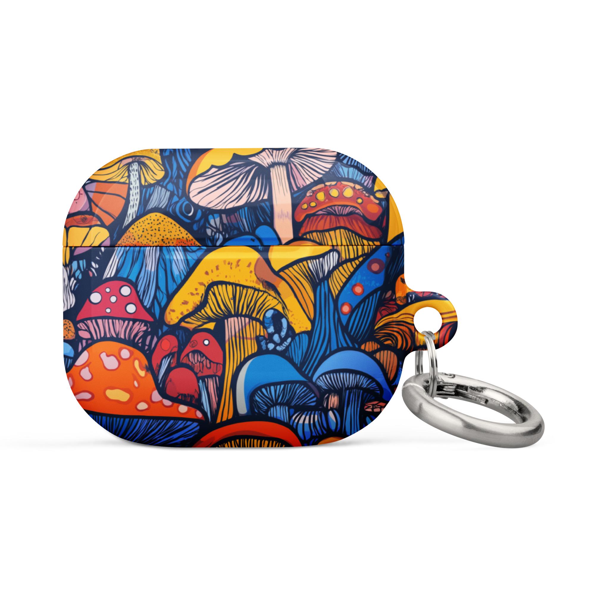 Colorful Airpods 4 Case Blue Yellow Cute Mushroom Airpods Pro 2
