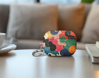 Japanese Style Colorful Cloud colorful wildflowers, Sky Cloud design, artistic nature case, fits AirPods 2 Airpods Pro 1 AirPods Gen 4 Case