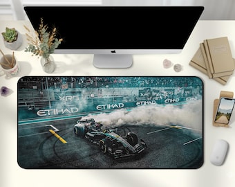 Formula 1 Desk Mat Racing Mouse Pad Mercedes AMG Petronas F1 Grand Prix Car Extended Gaming Mousepad Holiday Gift For Motorsport Fans D358