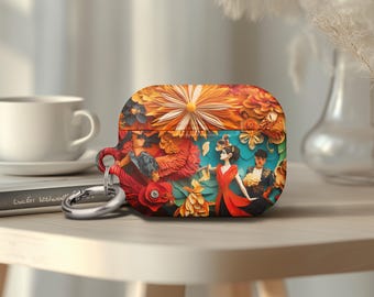 Vibrant Airpod Pro 2 Case Charybdis Mythology 3D Effect Airpod Pro 1 Case Birthday Case With Keychain Ring AirPods Gen 4 Case Cover