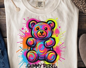 Kawaii Candy Gummy Bears png | Kolorowe żelki png | Miś Gummy Rebel PNG | Słodycze png | Clipart żelek | Clipart cukierków png