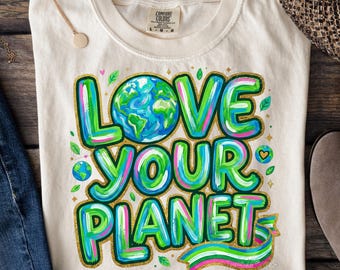 Koszulka z Dniem Ziemi w formacie PNG, Koszulka z Planetą, Projekty koszulek graficznych dla kobiet, Prezenty ekologiczne, Projekt bluzy z motywem zmian klimatycznych