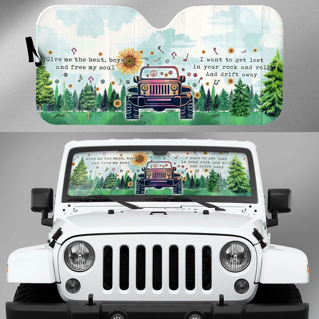Jeep Car Windshield Sun Shade Jeep Etsy