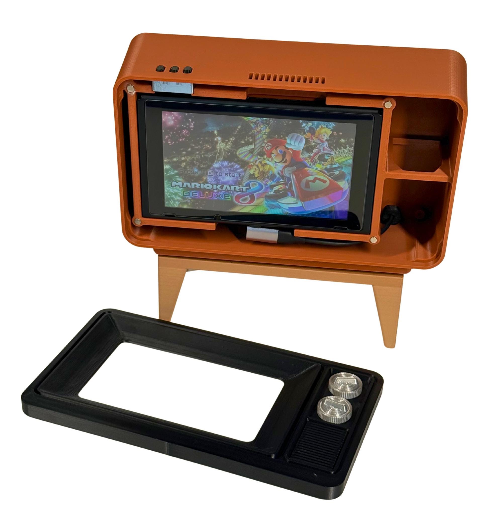 Nintendo OGまたはOLED SwitchおよびSwitch 2用レトロTVスタンド