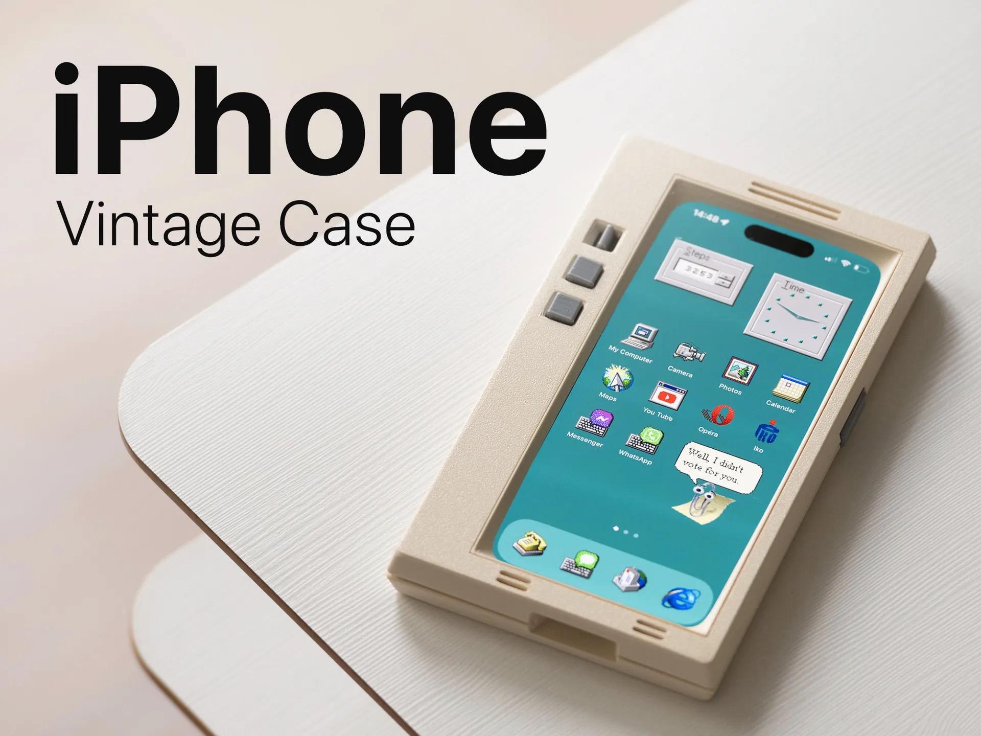 Retro iPhone Case: Terminal One - Custom Color, 80s/90s Inspired