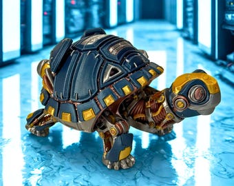 MatMire Makes Articulated Robo-Tortoise Turtle Fidget Desk Toy | Customize Color