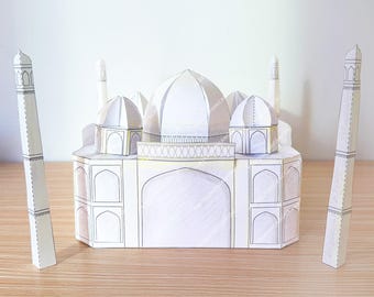 DIY Taj Mahal Paper Craft | Printable Coloring (Digital Download)