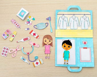 Printable Nursing Kit: Kids Doctor Pretend Play Craft (Digital Files)