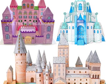 Printable Castle Bundle | DIY Paper Craft Activity (Digital Download)