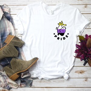 Non-Binary Heart Pride T-Shirt, Cute LGBTQ+ Non-Binary Flag Heart Shirt, Non-Binary Pride Tee for Visibility, Enby Love and Acceptance Gift