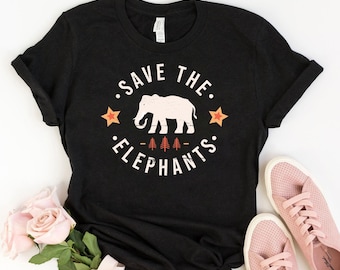 Save The Elephants T-Shirt, Wildlife Conservation Tee, Endangered Species Shirt, Elephant Lover Shirt, Protect Elephants Tee