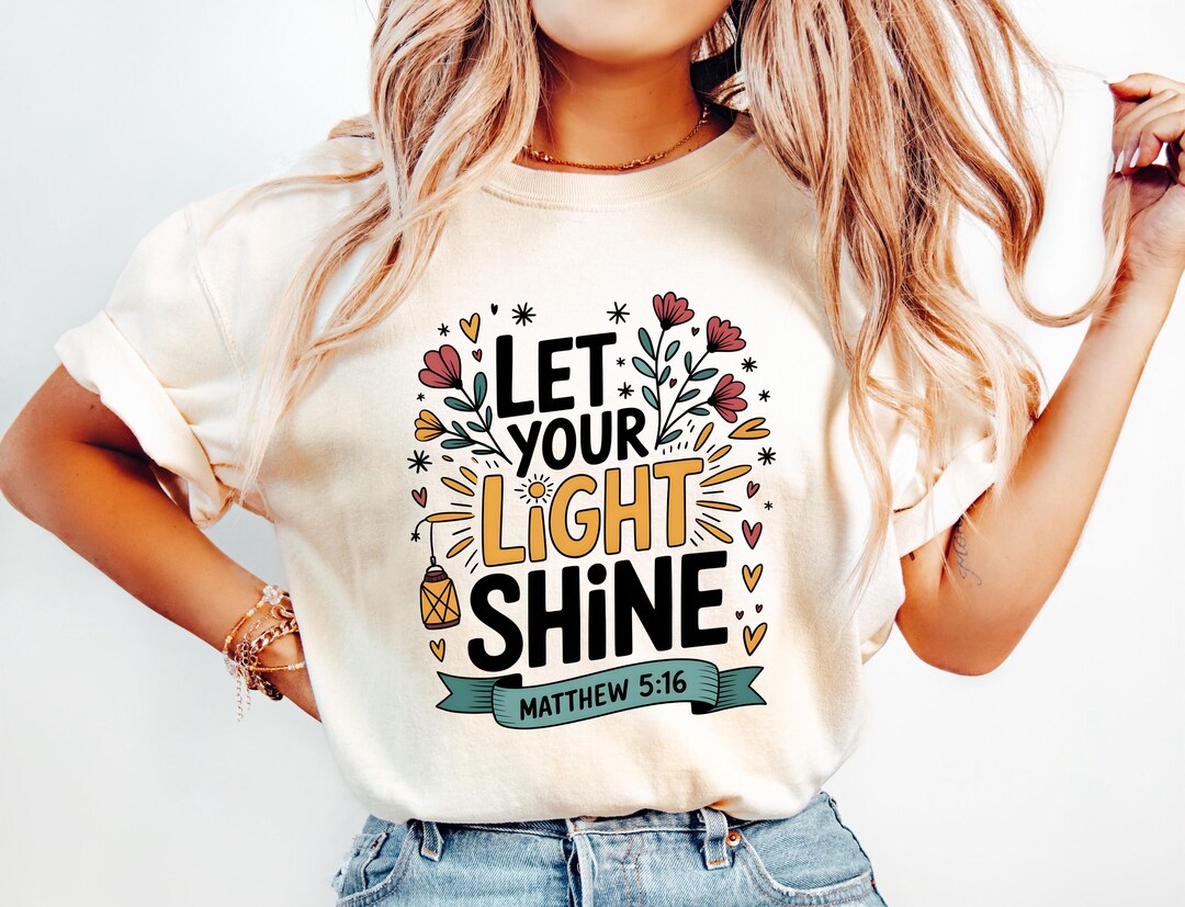 Let Your Light Shine PNG – Matthew 5:16 Scripture Clipart, Christian ...