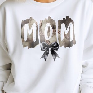 Baseball Mom PNG - Vintage Baseball Sublimation mit Kokettenbogen, Pinselstrich Spieltag Shirt Design, Baseball Mama PNG