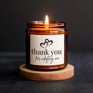 Adoptive Parent Candle Personalized Adoption Gift Gotcha Gift for Parent Adoptive Mother&#39;s Day Gift Adoption Support Gift