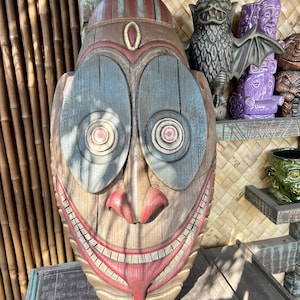 Trader Sam's Papua New Guinea-Style Tiki Mask Replica from Disneyland and Oceanic Arts