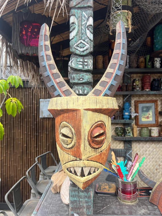 ディズニー　Tiki Tiki ストラップ　セット Premium Adventureland Tiki Mask “makoro” – Handcrafted Disney Prop