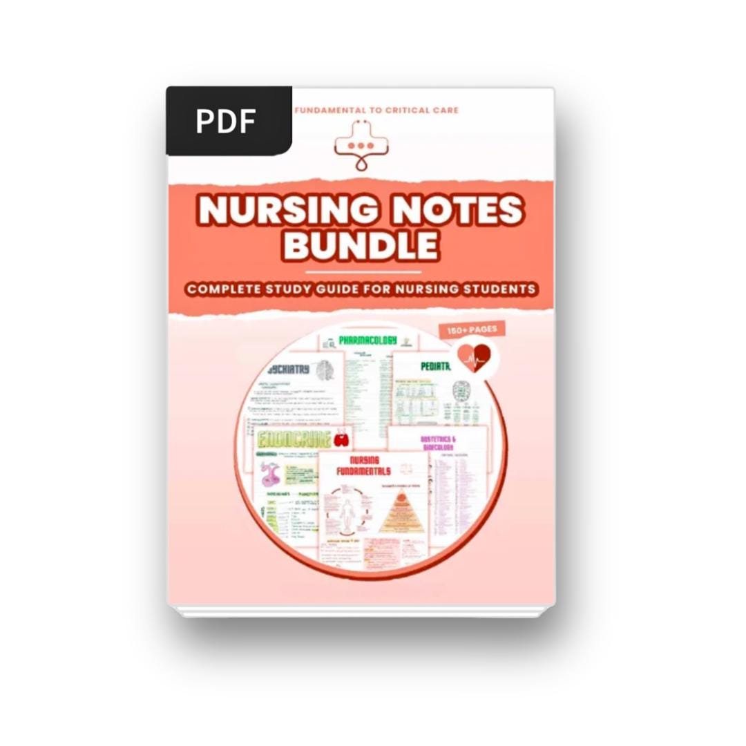 Nuirsing Notes.pdf Nursing Notes Bundle - Etsy