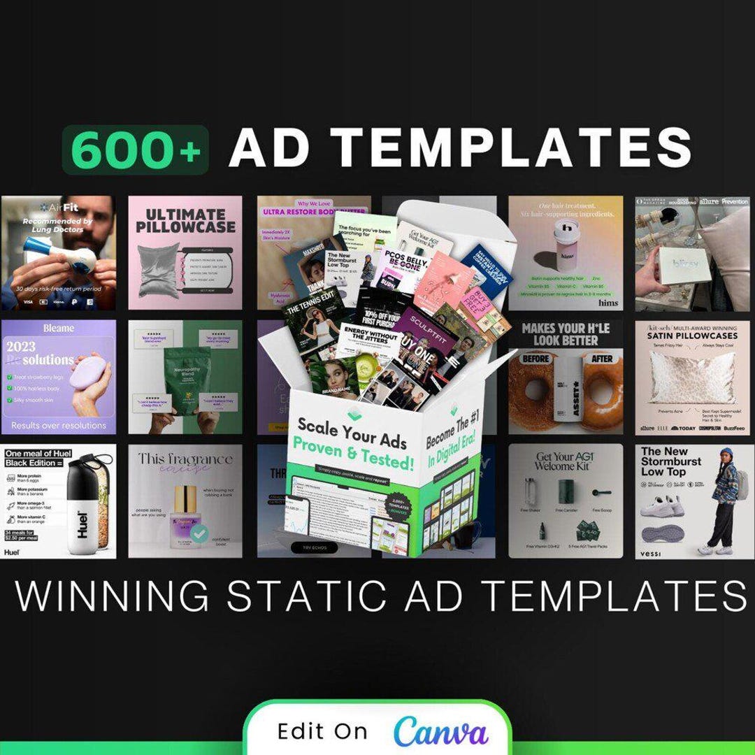 600+ Winner Static Ad Templates, Photo Ad Template, Facebook Ads ...