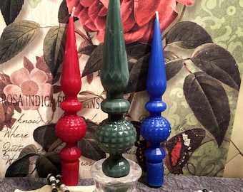 Free USA Shipping Icicle Taper Beeswax Candle Christmas Choice of Color