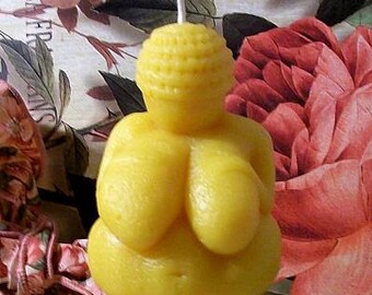 Free USA Shipping Beeswax Fertility Goddess Venus of Willendorf Candle