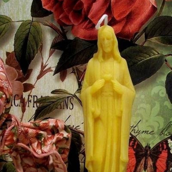 Jesus Beeswax Candle Etsy
