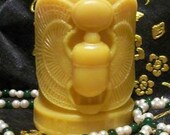 Beeswax Scarab Beetle Pillar Candle