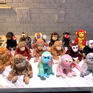 Ty Monkey Ape Beanie Babies Prices Vary