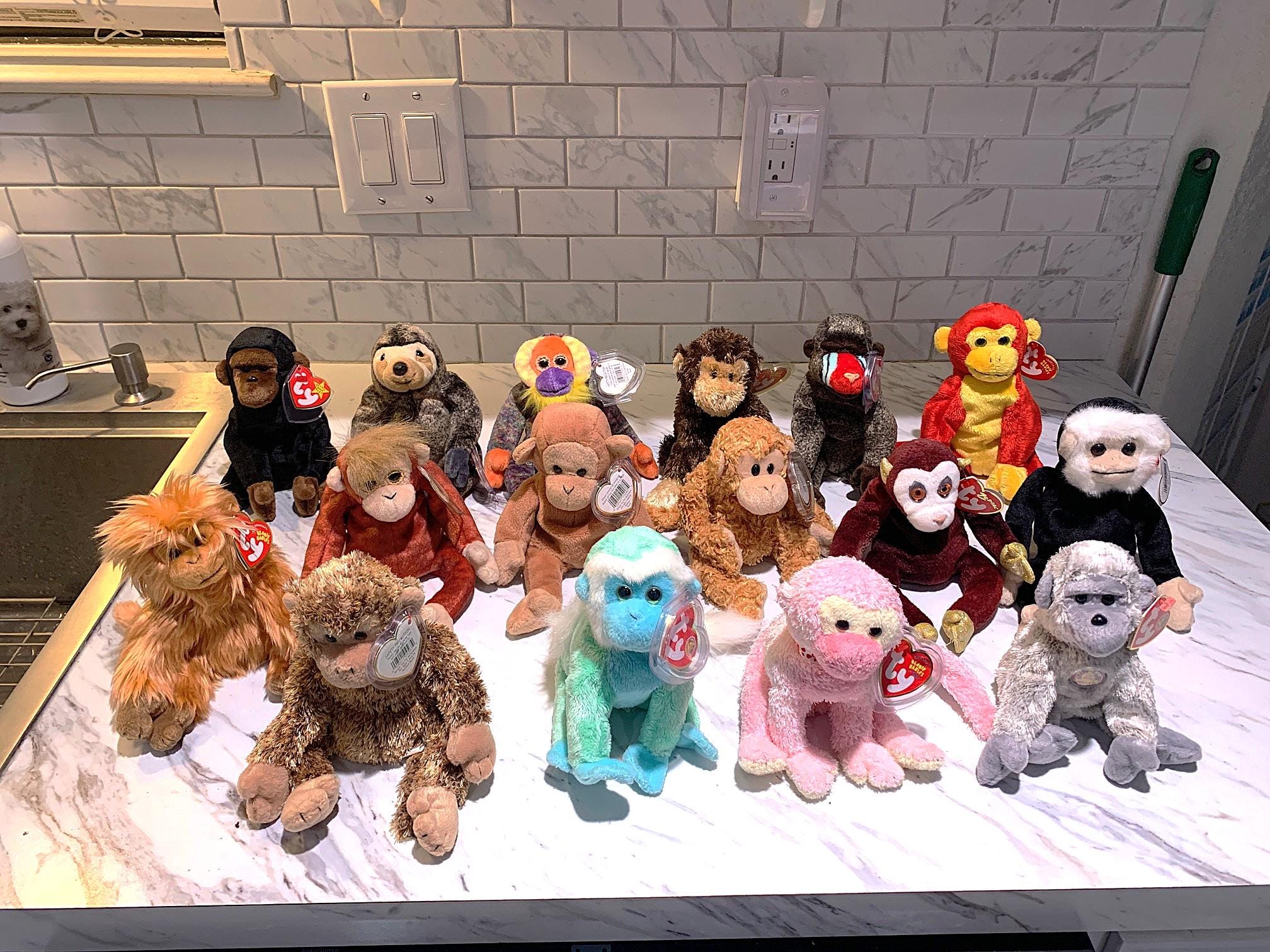 Ty Monkey Ape Beanie Babies Prices Vary