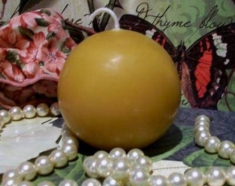 Free USA Shipping Beeswax Ball Candle 2 1/4" Tall