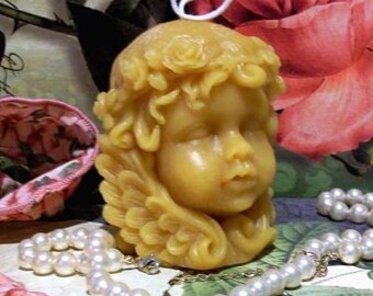 Free USA Shipping Beeswax Cherub Angel Candle