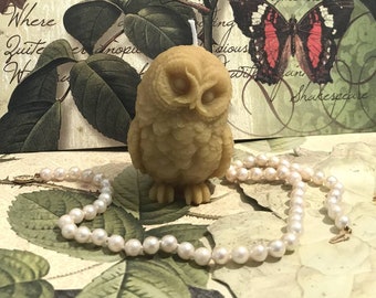 Free USA Shipping Beeswax Owl Candle 3" Tall Choice Of Color