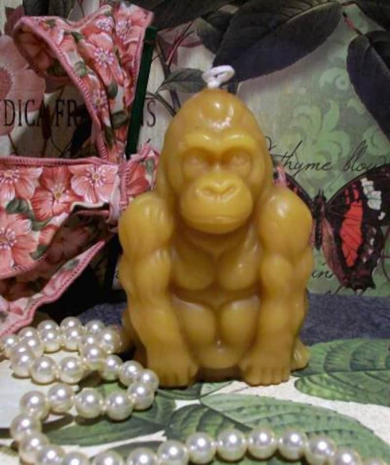 Free USA Shipping Beeswax Ape Gorilla Candle image 2