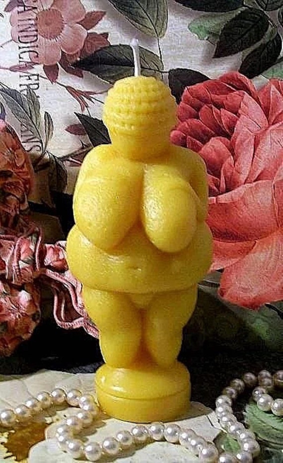 Free USA Shipping Beeswax Fertility Goddess Venus of Willendorf Candle